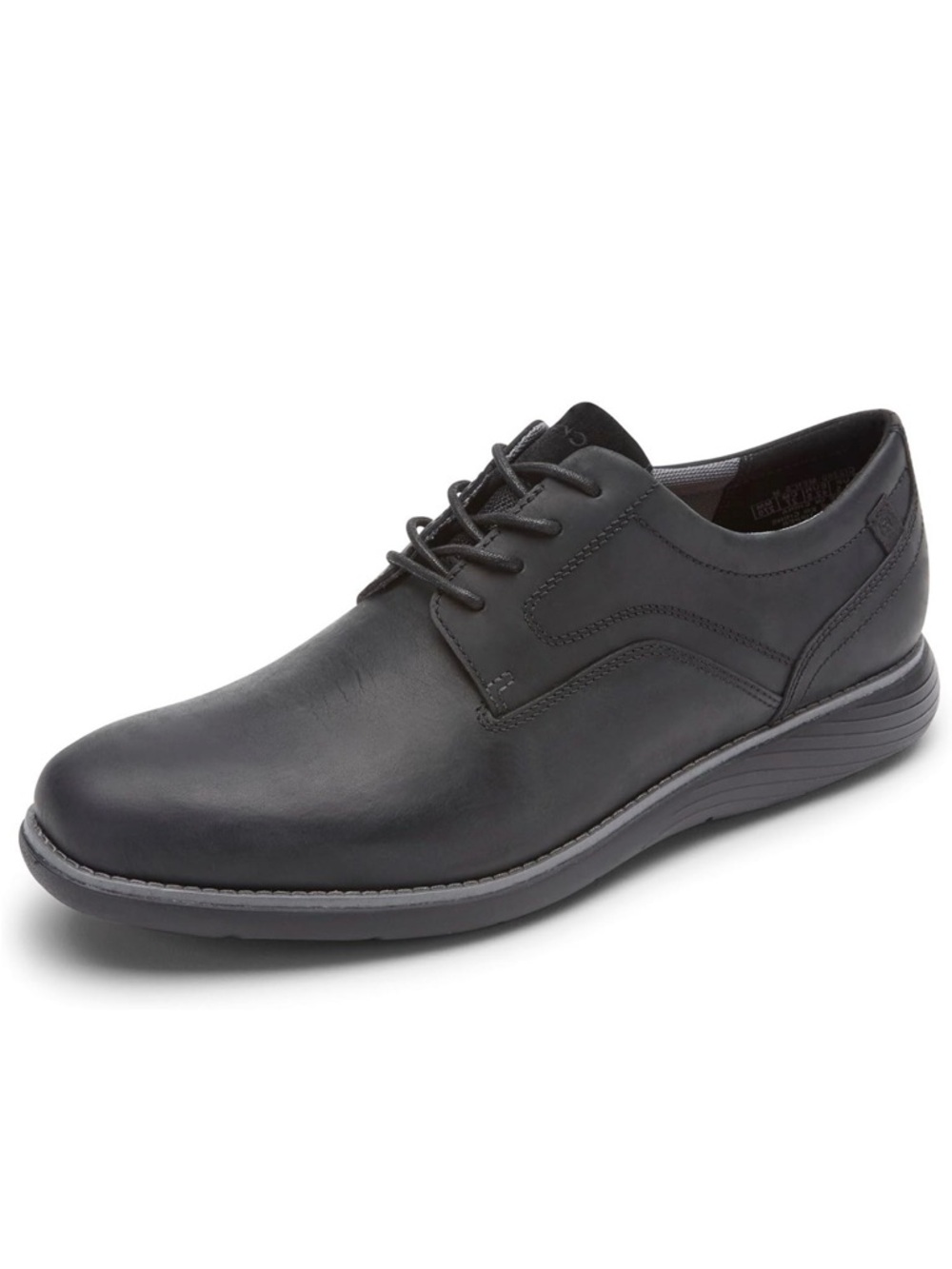 Rockport Men's Garett Plain Toe Black Leather Oxford Size 10W *NWOT